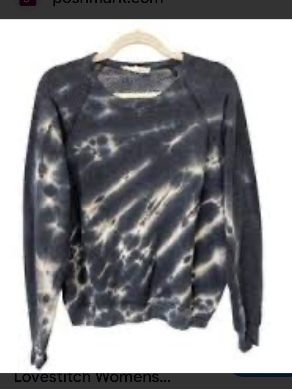 lovestitch Black & White Spiral Tie-Dye Crewneck Sweatshirt